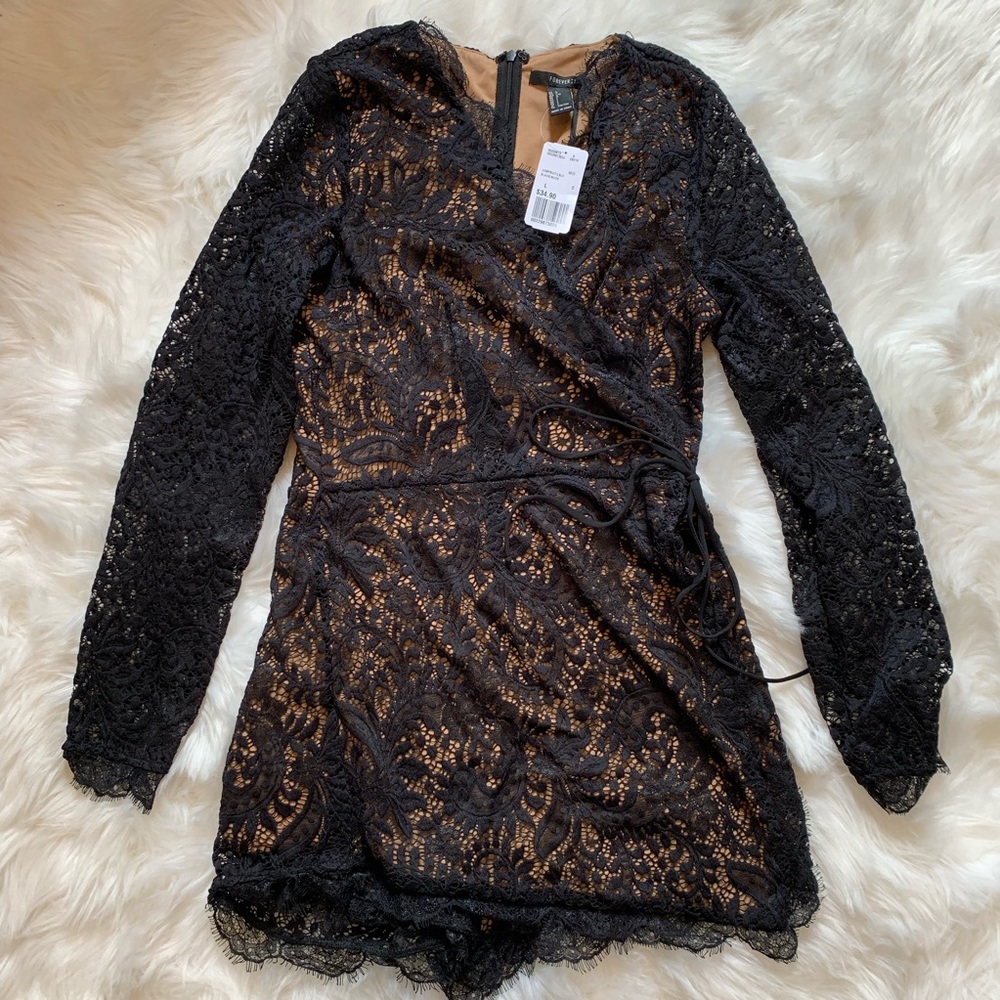Forever 21 Lace Romper Jumpsuit